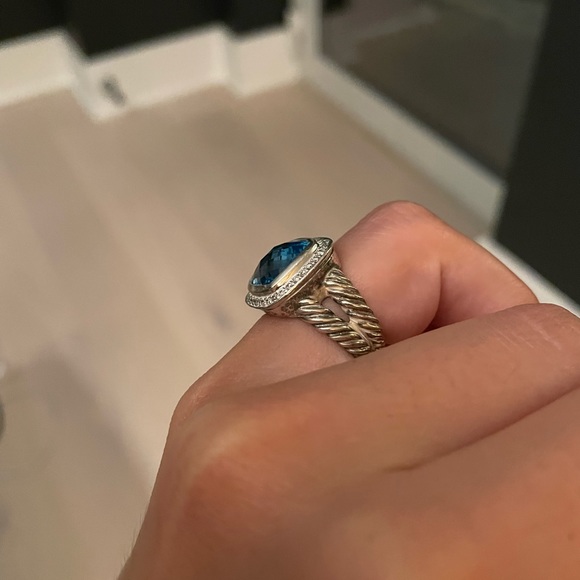 David Yurman Albion Ring Blue Topaz - Picture 6 of 6